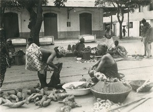 Market of Foumban, in Cameroon