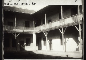 "Kayin Secondary School. Courtyard of the boarding school