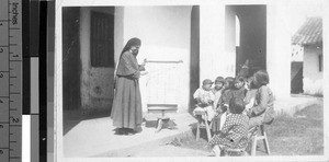 Maryknoll Sister teaching children, Kaying, China, ca. 1940