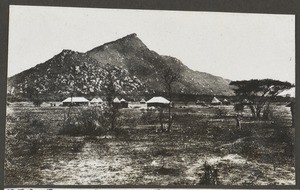 District office and mountain, Lolbene, Tanzania