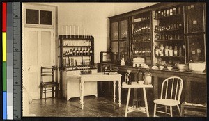 Pharmacy in the hospital for Europeans, Lubumbashi, Congo, ca.1920-1940