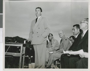 Otis W. Bell at the Dedication Ceremony of the Airin-en Orphanage, Okinawa, Japan, 1953