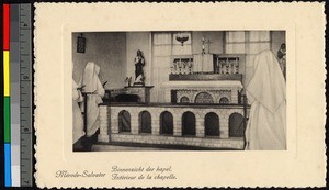 Missionary sisters serving before an altar, Congo, ca.1920-1940