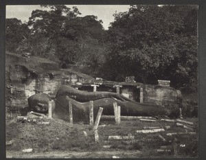 Galvihara (Stone Temple) with lying Budha