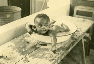 Orphan, in Ebeigne, Gabon