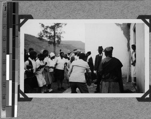 The bridal couple is leaving the sacristy, South Africa East, 1933