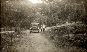 Mission car on the road, Nigeria, ca. 1933