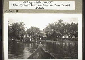 The way to Basrur. (Crossing the river, leaving in the boat, 1928