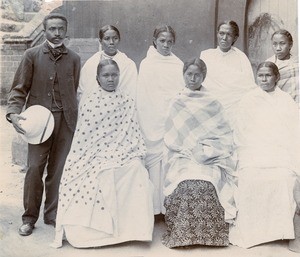 Malagasy women with a man, in Madagascar
