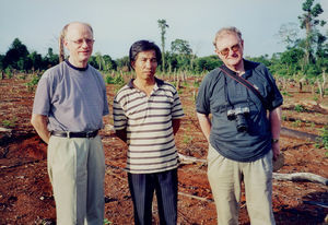 Harald Nielsen, Daniel Wagang and Jørgen Nørgaard Nielsen at slash and burn agriculture, May 20