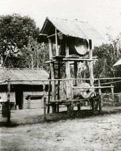 Drums used for the religious service, in Gabon