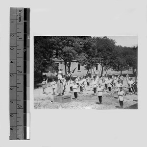 Flag Drill at Gamewell School, Beijing, China, 1920