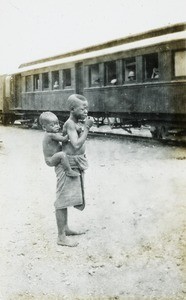 Boys Looking at Train, Malawi, ca. 1914-1918