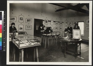 View inside China Inland Mission museum, Yorkshire, England, ca. 1930