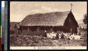 Church congregation in the bush, Madagascar, ca.1920-1940