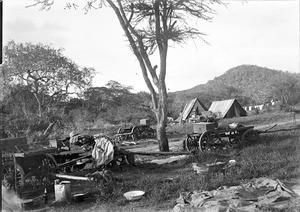 Journey with trolleys to Voi (Uganda Railway), Tanzania, ca.1900-1914