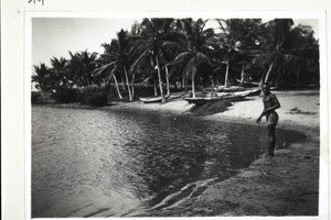 Lagoon and coconut palms near Teshi