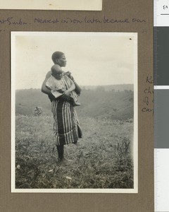 Kairo and child, Chogoria, Kenya, ca.1927