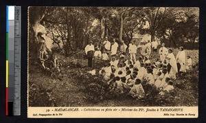 Malagasy catechist teaching, Antananarivo, Madagascar, ca.1900-1930