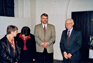 Jørgen Nørgaard Pedersen's 60 year Reception in Helligåndshuset, Copenhagen, 2000. From left to