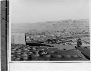 View of Chang Chia Chuan, the stronghold of Islam in South Eastern Gansu, China, 1936