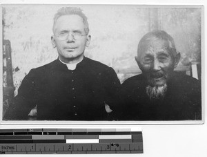 Fr. Robert J. Cairns, MM, and friend at Huazhou, China, 1924