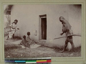 Scene from "Robbers are coming", Madagascar, 1901