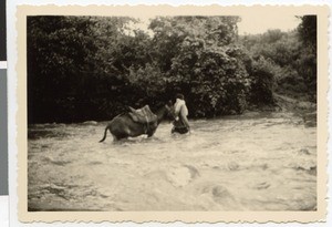 Crossing Gomi River near Ayra, Ethiopia