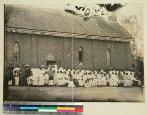 Beautiful brick church, Madagascar, ca.1915