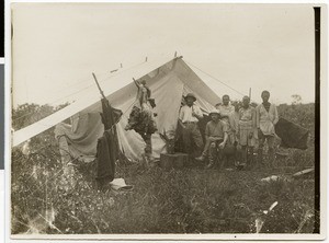 People in front of a tent, Ethiopia, 1927-1935