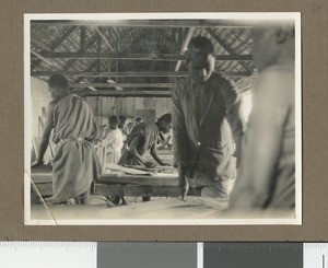 Carpenters workshop, Chogoria, Kenya, 1927
