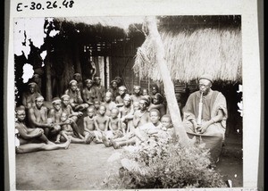 Chief of Bali with wives and children