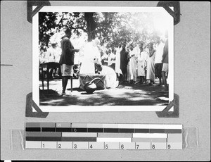 A man being baptized, Nyasa, Tanzania, 1935