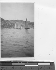 A river scene at Fushun, China, 1928