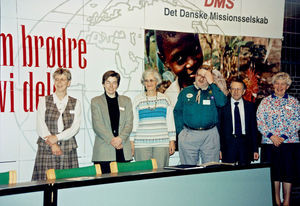 DMS Annual Meeting 1995 from left: Linda Holst Nielsen, Mette Schmidt, Tove Høst (LMF), Allan B