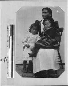 African woman with two children, South Africa