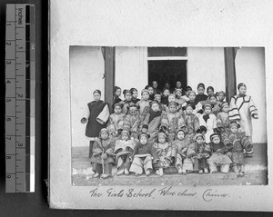 Students at girls' school, Wenzhou, Zhejiang, China, ca.1900