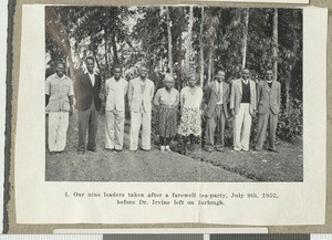 Chogoria mission staff, Chogoria, Kenya, 9 July 1952