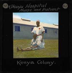 Kikuyu Hospital Nurse and Patient, Kenya, ca.1905-ca.1940