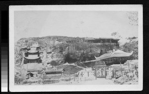 Cliff temple, Sichuan, China, ca.1900-1920