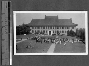 Refugees on campus of University of Nanjing, Nanjing, China,1938