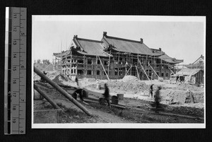 Ginling College building under construction, Nanjing, Jiangsu, China, ca.1920