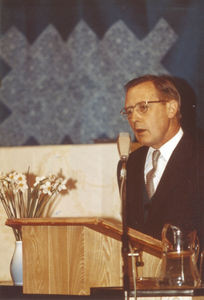 Santal. Annual meeting at Bethesda, Copenhagen, 3/9/1977. On the photo, the vice chairman Jens