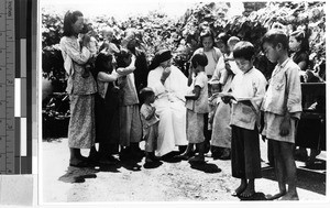 Maryknoll Sister teaches orphans, Loting, China, ca. 1935