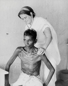 East Jeypore, Orissa, South India. Dr. Lis Madsen examining a patient at Christian Hospital Bis