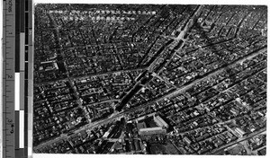 Aerial view of the city, Tokyo, Japan, ca. 1920-1940