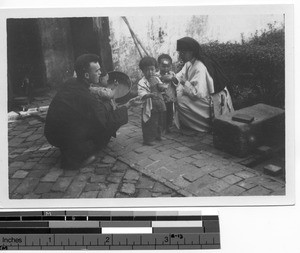 Fr. Thomas A. O'Neill and Sr. Beatrice at the orphanage in Yangjiang, China, 1935