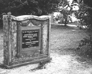 Danish Mission Hospital, Tirukoilur, Tamil Nadu, South India. Foundation Stone to the administr