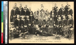 Missionary fathers and royal regiment, India, 1894