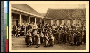 Recess at the mission orphanage, China, ca.1920-1940